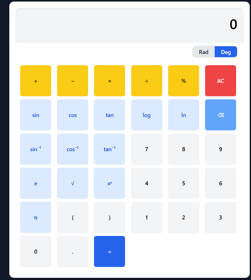 Scientific Calculator Project